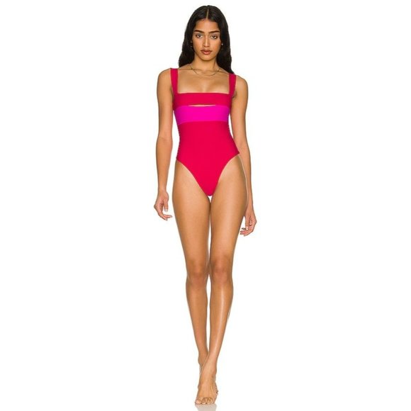 Lovers + Friends Other - Lovers and Friends Daytona One Piece in Red & Pink Small